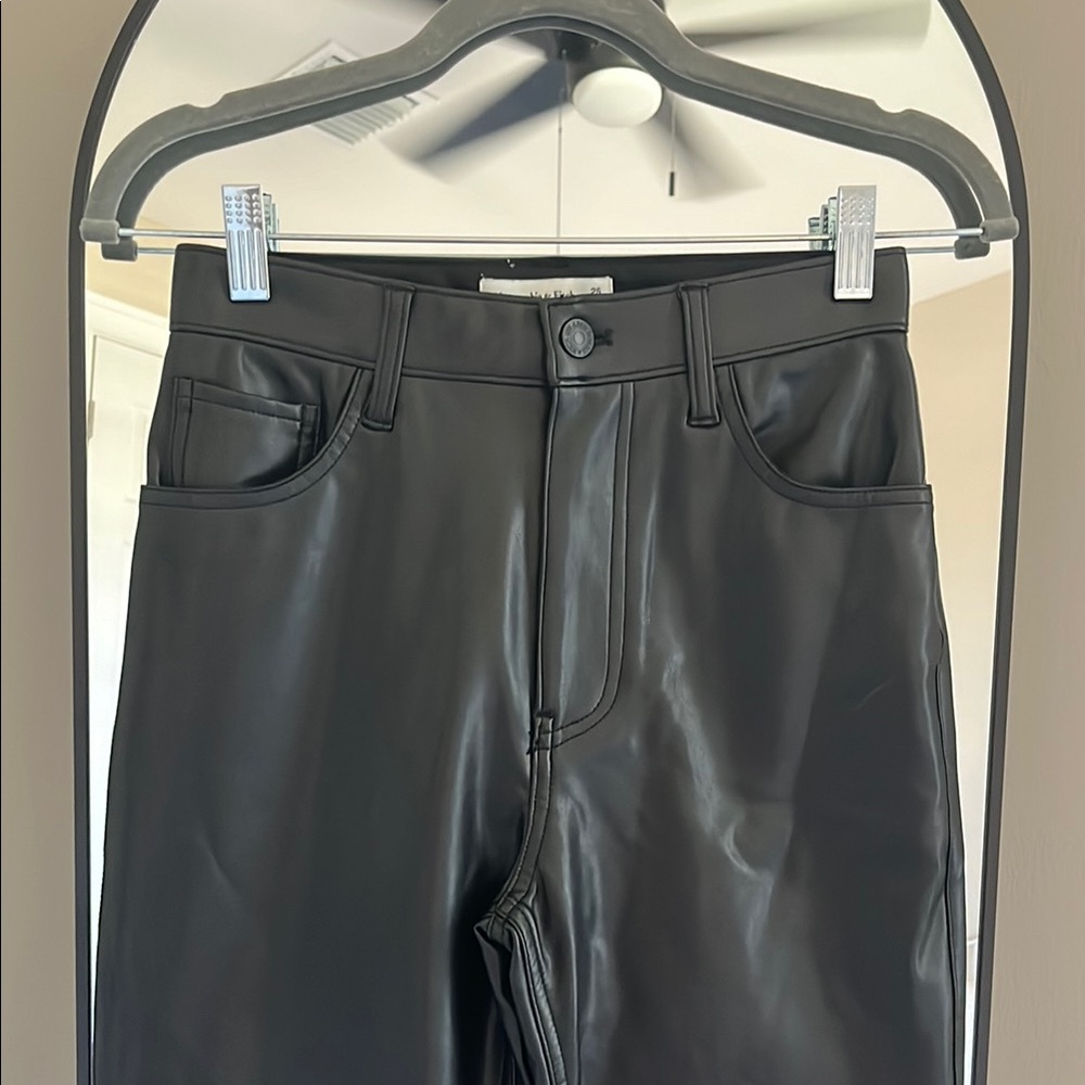 Abercrombie & Fitch Black Leather Pants - Picture 4 of 10